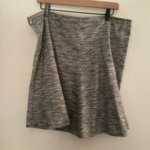 Grey cotton flared skirt